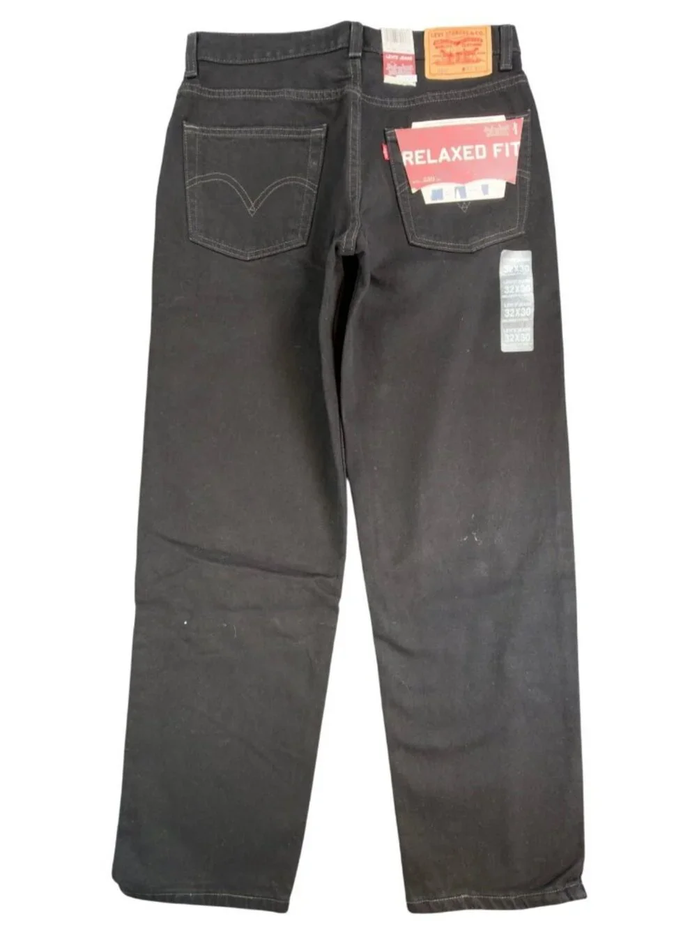 Levis 550 Jeans Mens 32x30 Black Cotton Relaxed Fit Vintage 2004 Y2K Tapered NOS